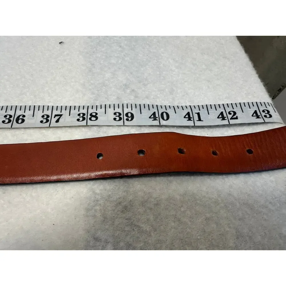 Ted Baker Textured Leather Reversible Belt Gunmetal Buckle Men's SZ 38
